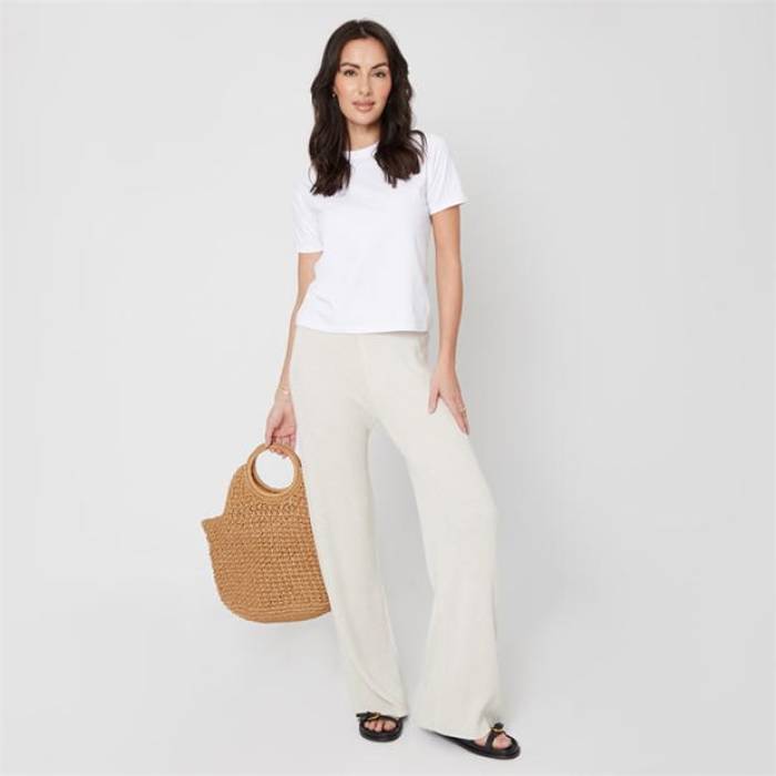 Be You 【 Knitted Trousers Womens Women Cream 】 レディース レディース クリーム