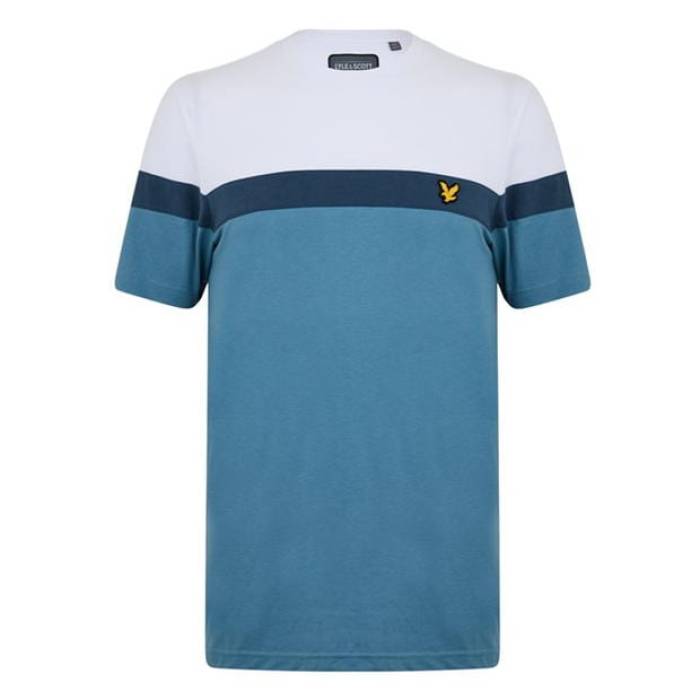 Lyle And Scott 【 Striped Short-Sleeve Performance Gym Top Men Wht/Navy/Nebula 】 パフォーマンス メンズ 紺色 ネイビー|スニケス