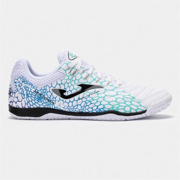 ホマ Joma 【 S Maxima 34 Indoor Football Boots Men White/Blue 】 蹴球 ブーツ メンズ 白いこと 白いこと 青み 青色