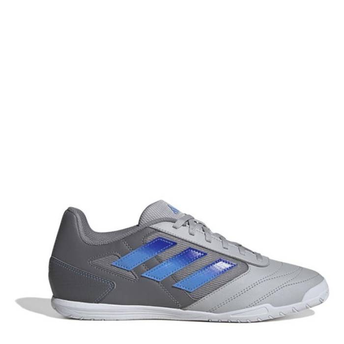 アディダス Adidas 【 Super Sala Ii Indoor Football Boots Men Grey/Blue 】 蹴球 ブーツ メンズ 薄墨色 薄墨色 青み 青色