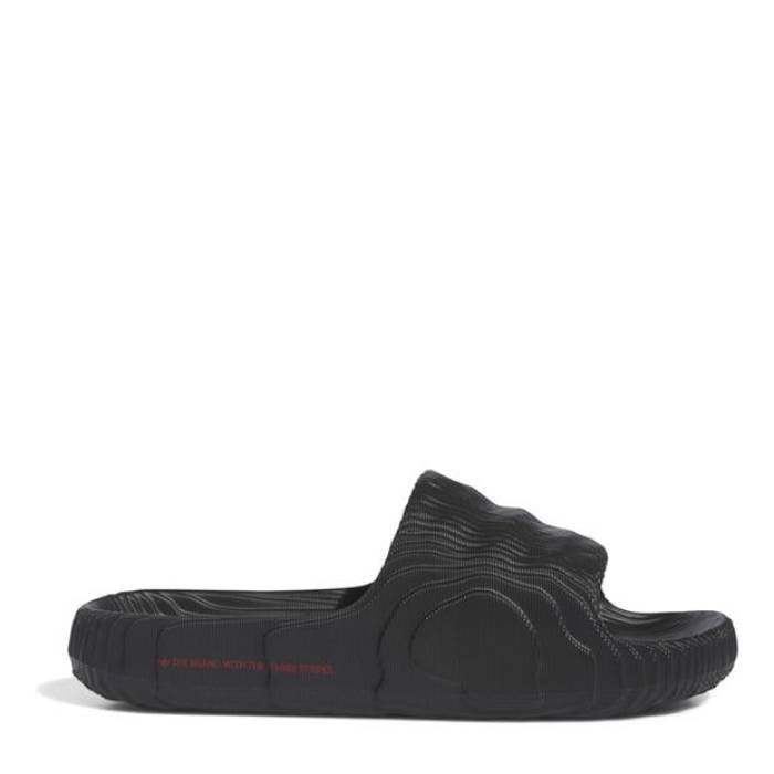 アディダス Adidas Originals 【 Slider Slippers Kids Black 】 家庭用スリッパ お坊っちゃん キッズ 黒いこと 黒いこと