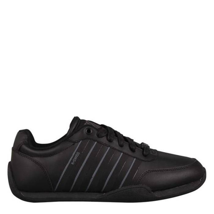 K Swiss 【 Harvey Junior Trainers Kids Black/Charcoal 】 シューズ スニーカー ジュニア キッズ 黒色 ブラック チャコール