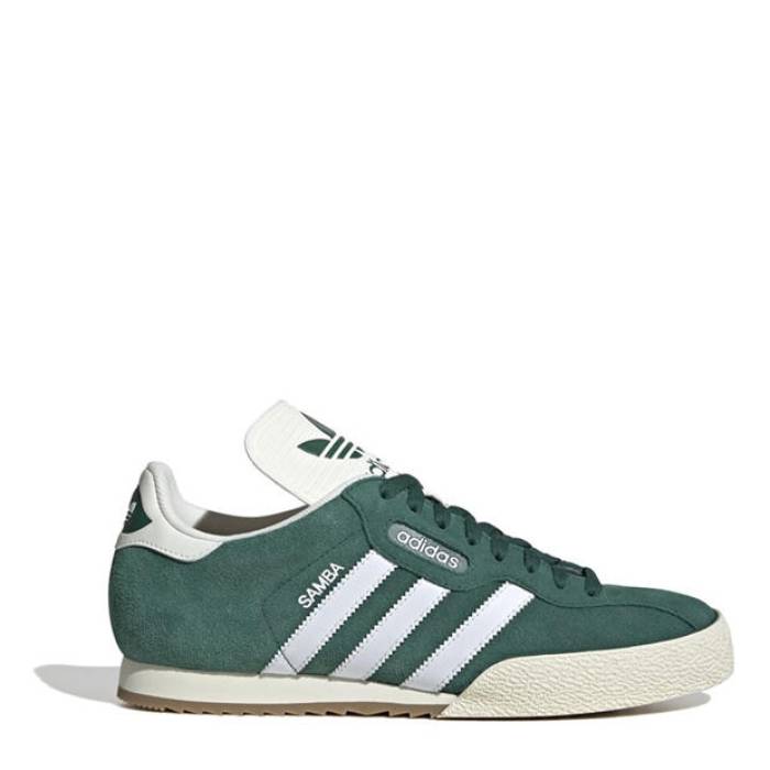 アディダス Adidas 【 Samba Super Suede Trainers Junior Boys Kids Green/White 】 サンバ スエード・スウェード シューズ スニーカー 御坊っちゃん キッズ green 緑・緑であること 白いこと 白いこと