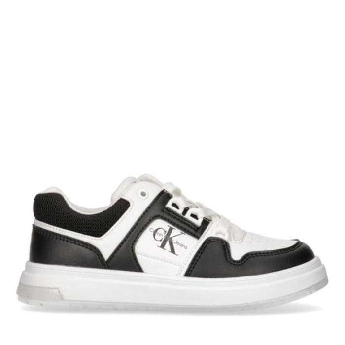 カルバンクライン デニム Calvin Klein Jeans 【 Low Cut Lace Sneakers Juniors Kids White 100 】 御坊っちゃん キッズ 白いこと 白いこと
