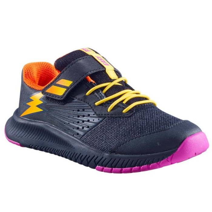 Babolat 【 Pulsion All Court Tennis Shoes Kids Black Aero 】 厚地の外套 庭球 シューズ 運動すること靴 お坊っちゃん キッズ 黒いこと 黒いこと