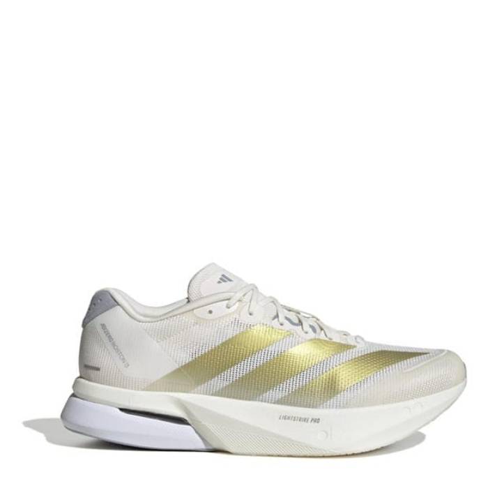 アディダス Adidas 【 Adizero Boston 13 Road Running Shoes Mens Men Wte/Gold/Sil 】 アディゼロ 豆の町 13 サー青少年 シューズ 運動すること靴 メンズ メンズ ゴールド