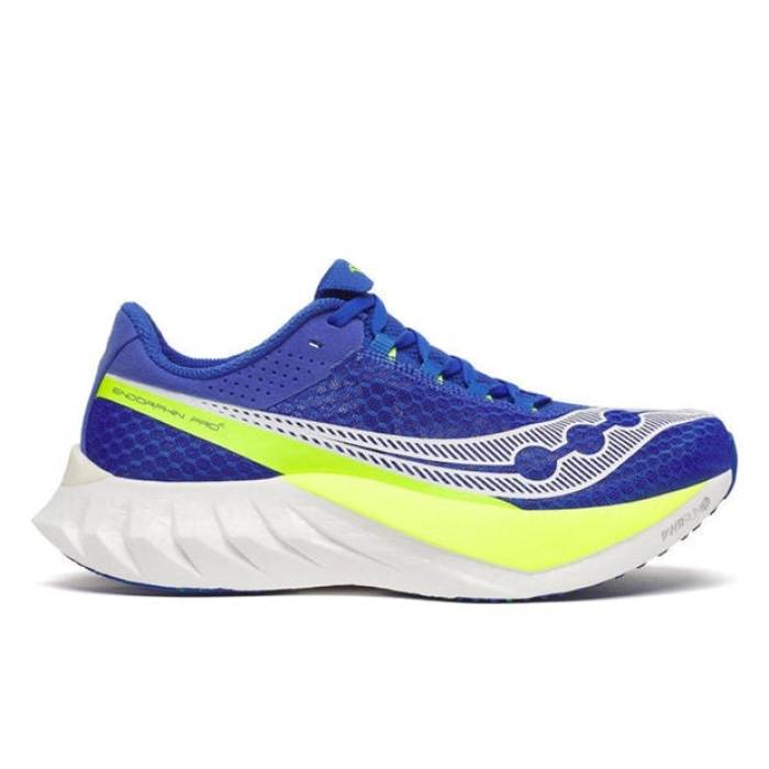 サッカニー Saucony 【 Endorphin Pro 4 Running Shoes Mens Men Lapis/Citron 】 労働者階級 シューズ 運動すること靴 メンズ メンズ