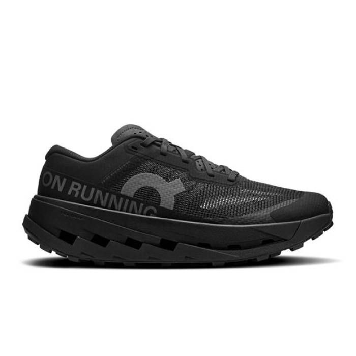 オン On 【 Cloudultra Off-Road Trail Running Shoes Women Black/Black 】 シューズ 運動すること靴 レディース 黒いこと 黒いこと