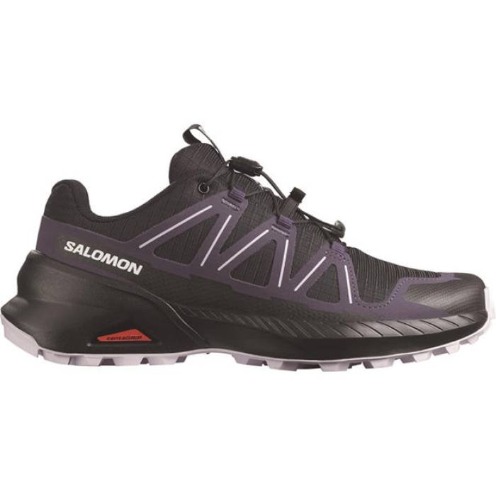 サロモン Salomon 【 Speedcross Peak Ladie\u0027s Trail Running Shoes Women Black/Violet 】 シューズ 運動すること靴 レディース 黒いこと 黒いこと 紫・相撲取り草