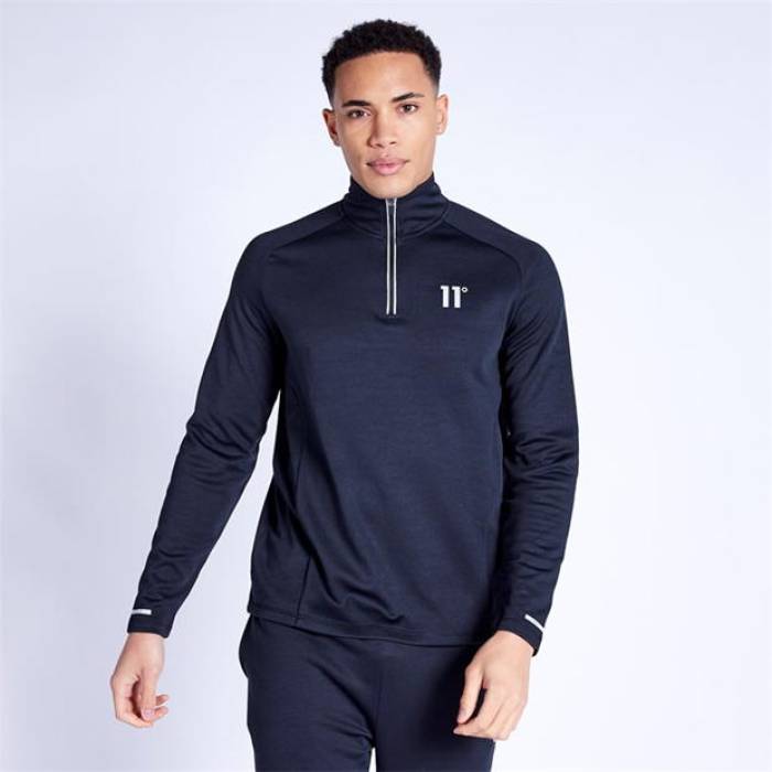 イレブンディグリーズ 11 Degrees 【 Oxygen Quarter Zip Top - Black Men Black 】 黒色 ブラック メンズ 黒色 ブラック