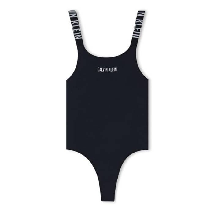 カルバンクライン Calvin Klein 【 Kids\u0027 Logo Balconette Swimsuit Kids Black Beh 】 ロゴタイプ 海水着 お坊っちゃん キッズ 黒いこと 黒いこと