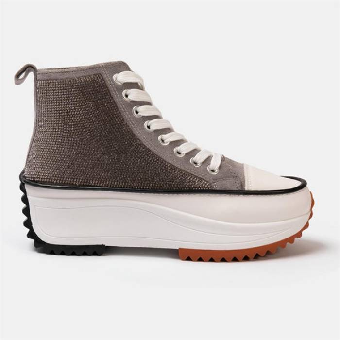 Firetrap 【 Platform Hi Top Ladies Trainers Women Grey Glitter 】 シューズ スニーカー レディース 薄墨色 薄墨色
