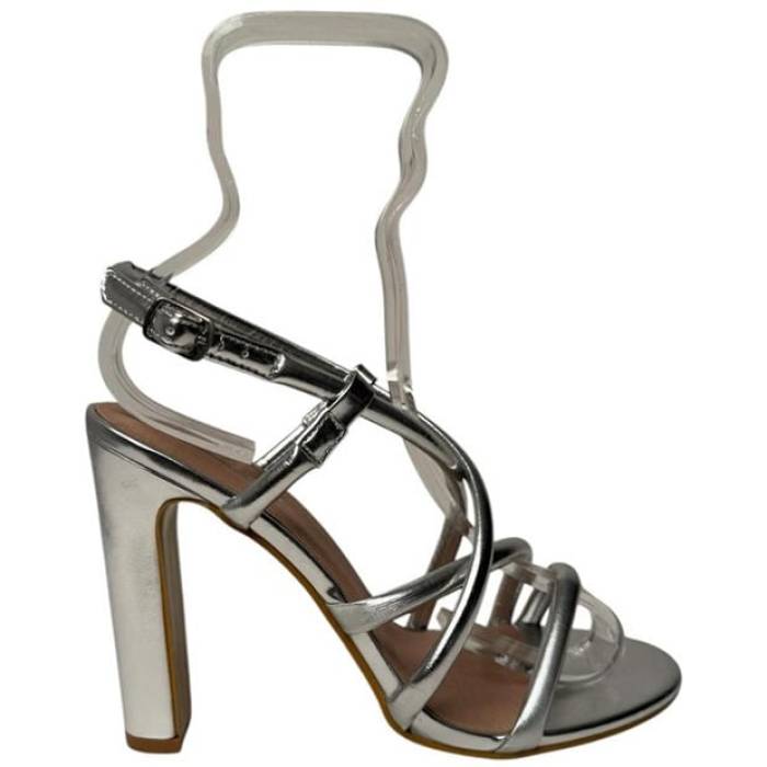 Style Shoes 【 Heeled Sandal Women Silver Metallic 】 レディース Silver 銀色・シルバー