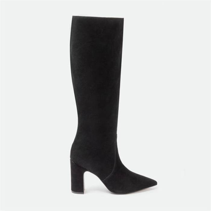 I Saw It First 【 Saw It First Knee-High Suede Boots Woman Women Black 】 スエード・スウェード ブーツ レディース 黒色 ブラック｜スニケス