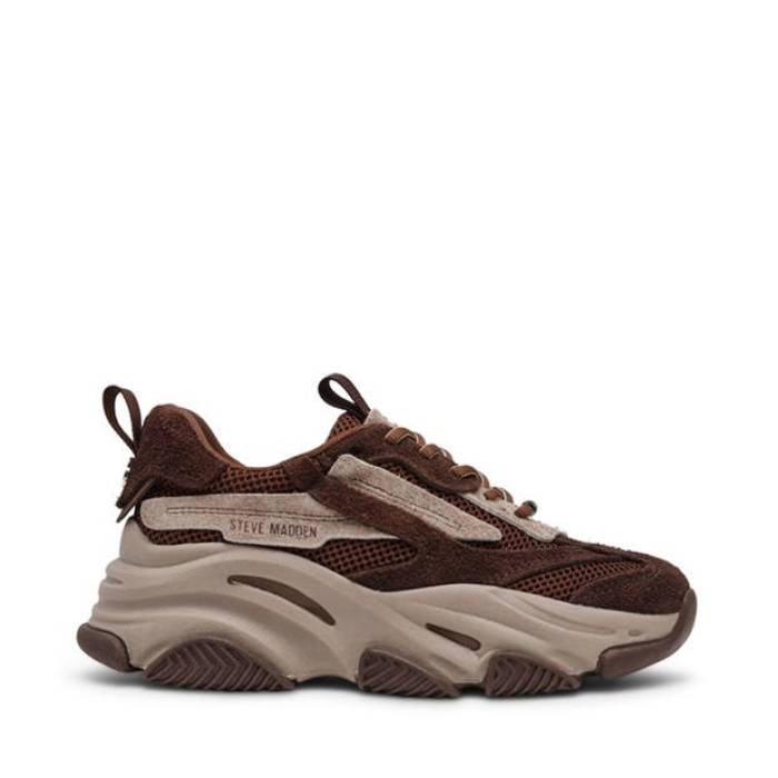 スティーブマデン Steve Madden 【 Women's Possession Chunky Trainers Women Coffee Suede 】 レディース シューズ スニーカー レディース スエード・スウェード