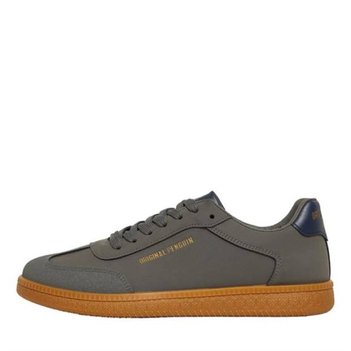 Penguin 【 Salsa Court Trainers Men Grey 】 厚地の外套 シューズ スニーカー メンズ 薄墨色 薄墨色