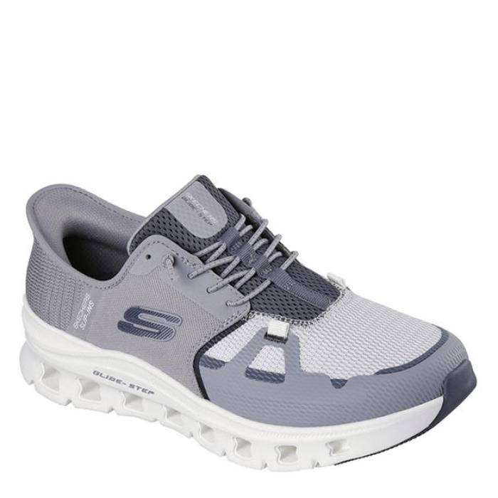 スケッチャーズ Skechers 【 Glide Step Pro Slip On Trainers Men Grey/Charcoal 】 グライド 労働者階級 シューズ スニーカー メンズ 薄墨色 薄墨色 濃灰色