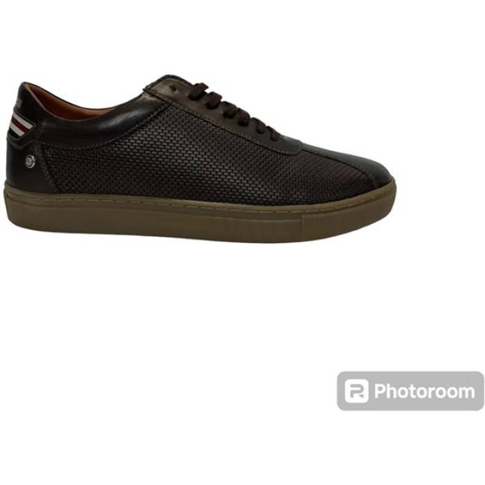 ランブレッタ Lambretta 【 Polter Court Trainers Men Chocolate 】 コート シューズ スニーカー メンズ