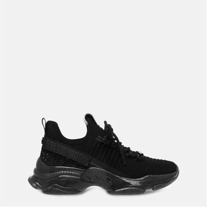 スティーブマデン Steve Madden 【 Women\u0027s Maxilla Low-Top Runners Women Black 】 レディース レディース 黒いこと 黒いこと