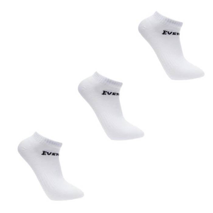 Everlast 【 3 Pack Trainer Socks Ladies Women White 】 トレーナー ソックス・靴下 レディース 白色 ホワイト