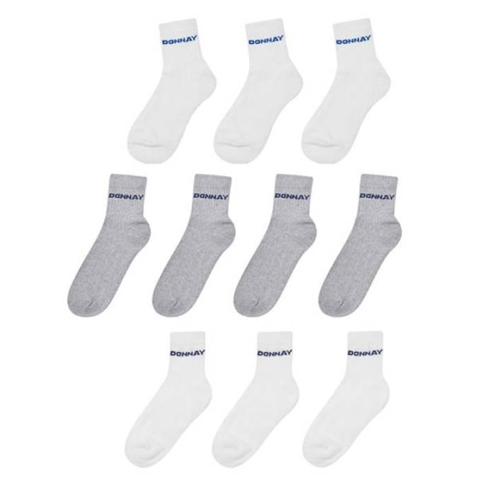 Donnay 【 10 Pack Quarter Socks Junior Kids White 】 ソックス・靴下 ジュニア キッズ 白色 ホワイト