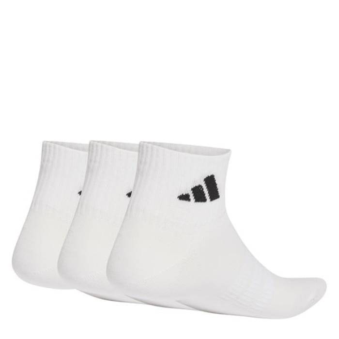アディダス Adidas 【 Thin And Light Ankle Socks 3 Pairs Men White/Black 】 ソックス・靴下 メンズ 白色 ホワイト 黒色 ブラック|スニケス