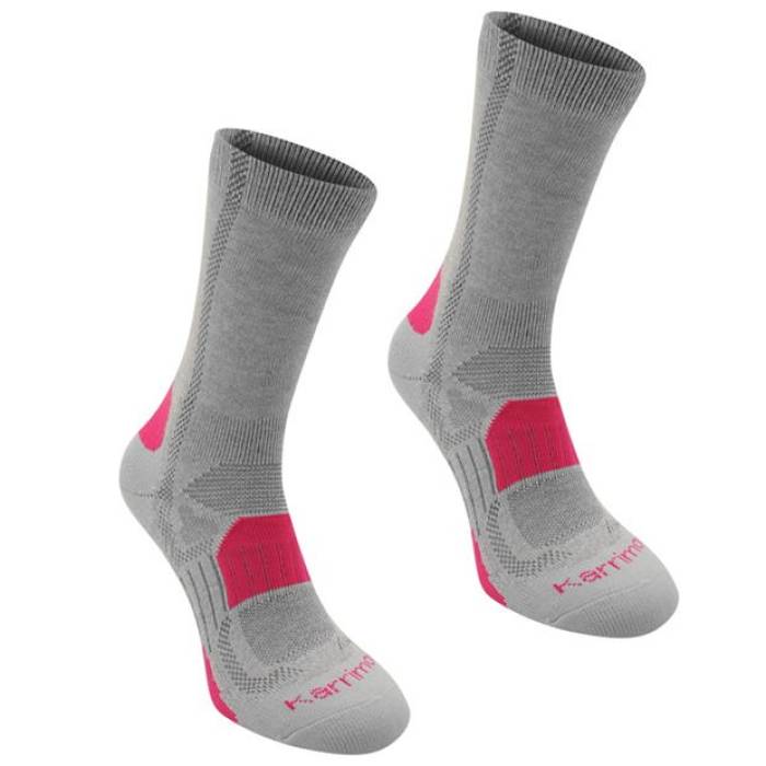 Karrimor 【 2 Pack Walking Socks Womens Women Light Grey/Fuschia 】 ソックス・靴下 レディース レディース 灰色 グレー｜スニケス 11,856円