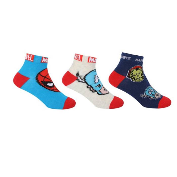 Character 【 Trainer  3 Pk Socks Childrens Kids Marvel 】 調教師 靴下・ソックス お坊っちゃん キッズ