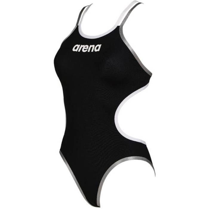 競技場 Arena 【 Womens Double Cross Back Swimsuit Women Black White 】 レディース 水泳着 レディース 黒いこと 黒いこと 白いこと 白いこと