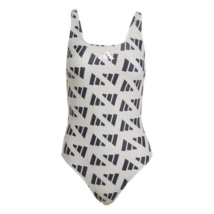 アディダス Adidas 【 Logo Graphic V-Back Swimsuit Women Winder/Black 】 ロゴタイプ グラフィック 水泳着 レディース 黒いこと 黒いこと