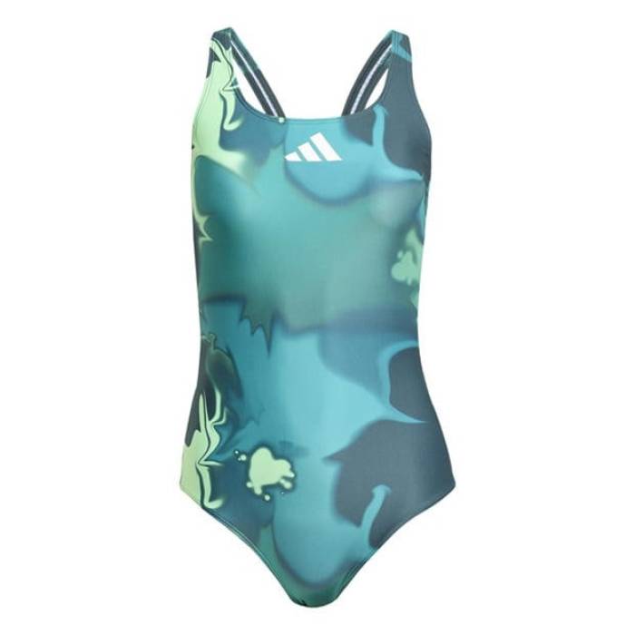 アディダス Adidas 【 Tie-Dyed Graphic V-Back Swimsuit Womens Women Aurora Black 】 グラフィック 水泳着 レディース レディース 黒いこと 黒いこと