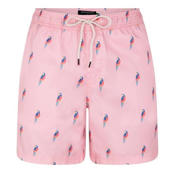 ドッカーズ Dockers 【 7 Inch Swim Shorts Men Rose Quartz 】 ショーツ メンズ Rose ローズ｜スニケス