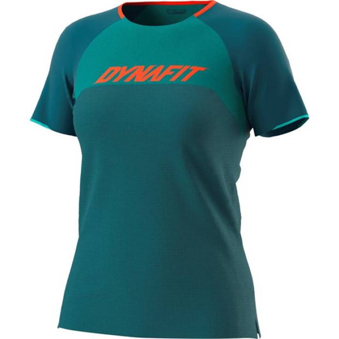 Dynafit 【 Short-Sleeve Performance Gym Top Women Petrol Ocean 】 パフォーマンス レディース