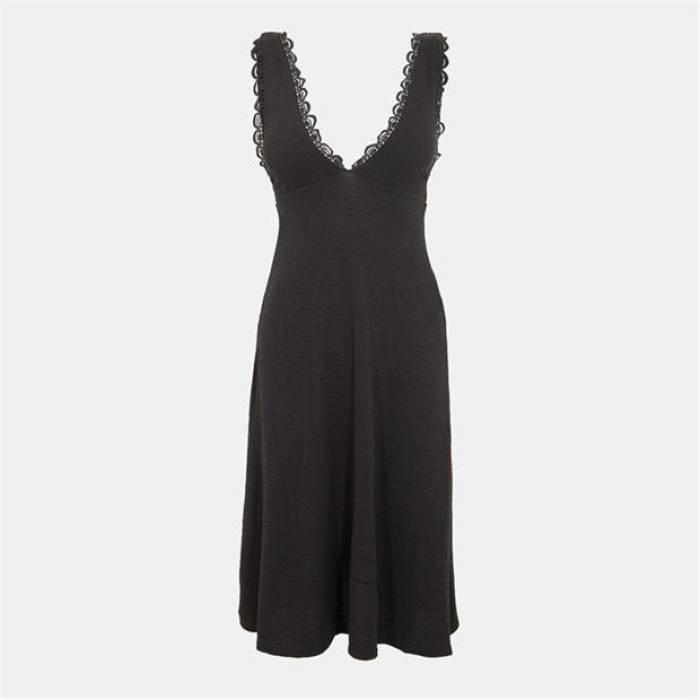 ノイズィーメイ Noisy May 【 Midi Slip Dress Women Black 】 御召しもの レディース 黒いこと 黒いこと
