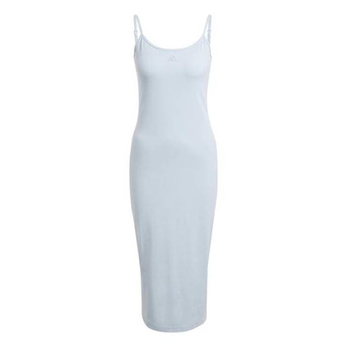 アディダス Adidas 【 All Szn Rib Fitted Midi Dress Women Wonder Blue 】 御召しもの レディース 青味 青み