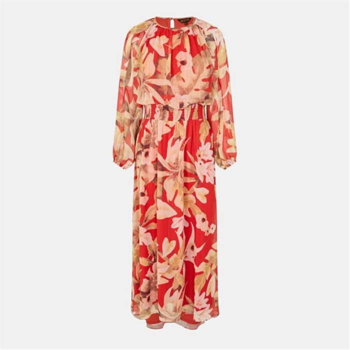 Biba 【 Women's Split Sleeve Skater Dress Women Tropical 】 レディース Sleeve スリーブ ドレス レディース｜スニケス