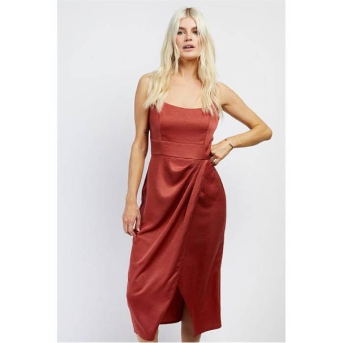 リトルミストレス Little Mistress 【 Maxi Dress Women Coral Rose 】 マキシ御召しもの レディース Rose サクラ色