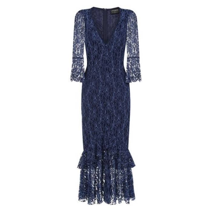 リトルミストレス Little Mistress 【 Maxi Dress Women Navy 】 マキシ御召しもの レディース 紺色 米国海軍