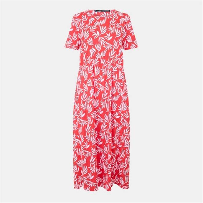 Threadbare 【 Danni A-Line Dress Women Red Leaf 】 御召しもの レディース Red 赤・赤いこと