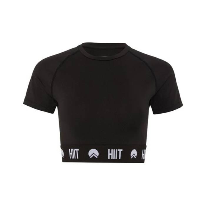 Hiit 【 Essential Crop Top Women Black 】 Crop クロップ レディース 黒いこと 黒いこと