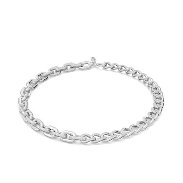 スワロフスキー Swarovski 【 Dextera Necklace, Mixed Links, White, Rhodium Plated Women Crystal 】 レディース
