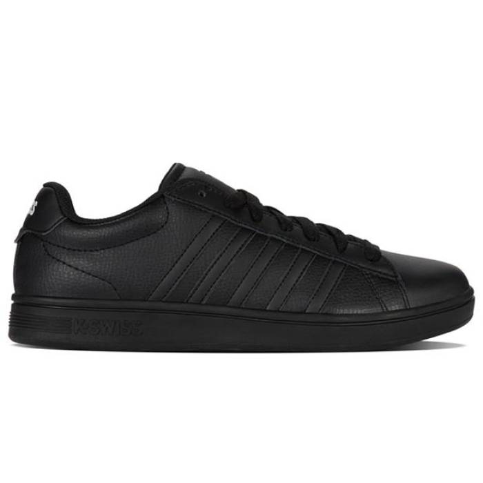 ケースイス K-Swiss 【 Court Trainers Men Black 】 コート シューズ スニーカー メンズ 黒色 ブラック|スニケス