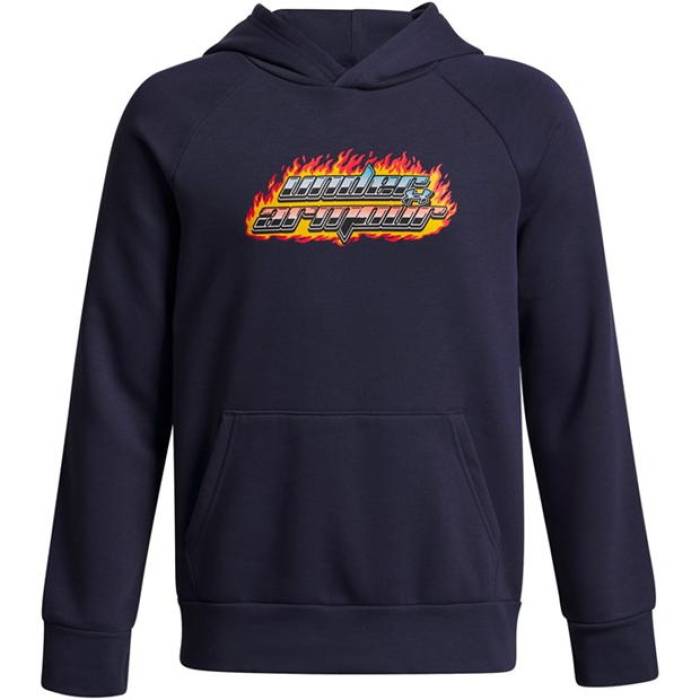 アンダーアーマー Under Armour 【 Hoodie Kids Washed Navy 】 フーディー パーカー お坊っちゃん キッズ 紺色 米国海軍