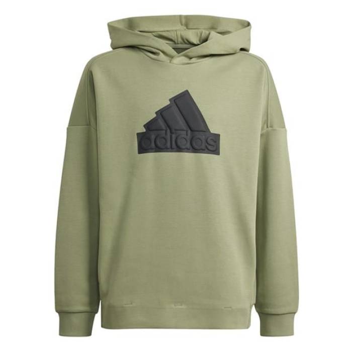 アディダス Adidas 【 U Fi Logo Hd Hoody Unisex Kids Kids Green/Black 】 ロゴタイプ フーディー パーカー お坊っちゃん キッズ green 緑・緑であること 黒いこと 黒いこと