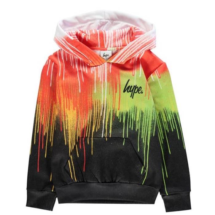 Hype 【 Rainbow Drips Kids Pullover Hoodie Kids Multi Drip 】 虹色 虹霓 フーディー パーカー お坊っちゃん キッズ