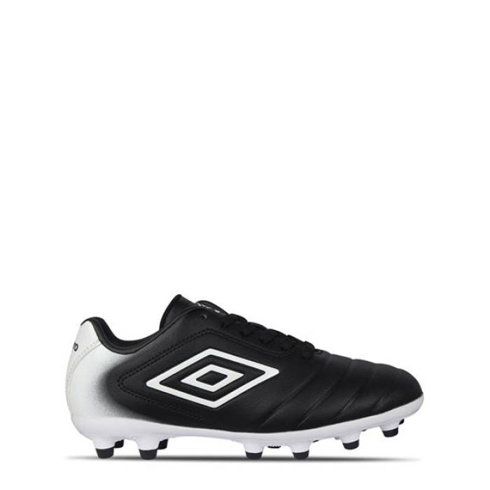 アンブロ Umbro 【 Calcio Firm Ground Football Boots Kids Black/White 】 フットボール ブーツ ジュニア キッズ 黒色 ブラック 白色 ホワイト｜スニケス