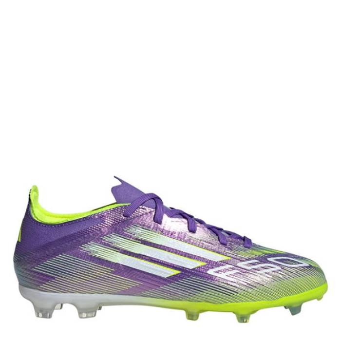 アディダス Adidas 【 F50 Elite Childrens Firm Ground Football Boots Kids Purple/White 】 エリート フットボール ブーツ ジュニア キッズ Purple 紫・パープル 白色 ホワイト
