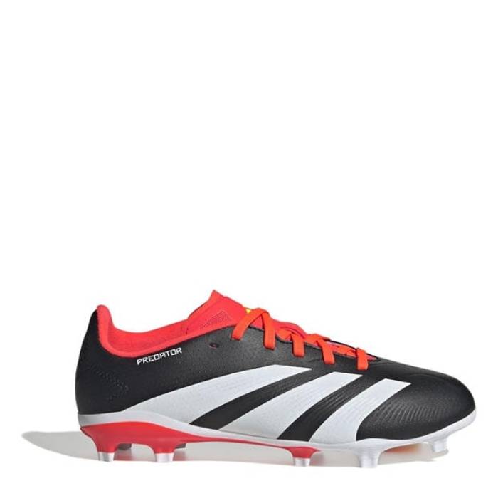 アディダス Adidas 【 Predator 24 League Children's Firm Ground Boots Kids Black/White/Red 】 プレデター ブーツ ジュニア キッズ 黒色 ブラック 白色 ホワイト Red 赤・レッド