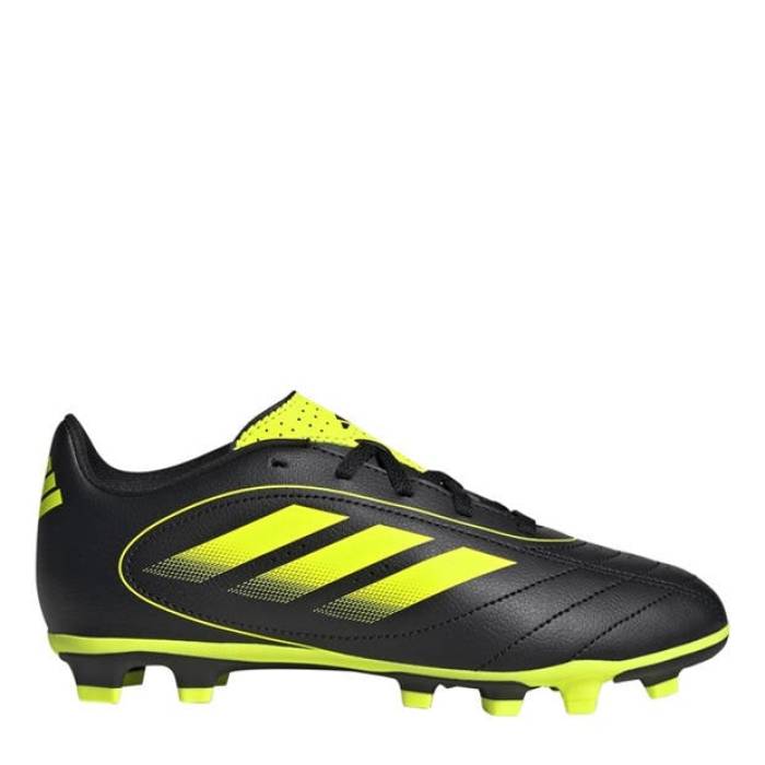 アディダス Adidas 【 Goletto Viii Juniors Firm Ground Football Boots Kids Black/Lemon 】 フットボール ブーツ ジュニア キッズ 黒色 ブラック