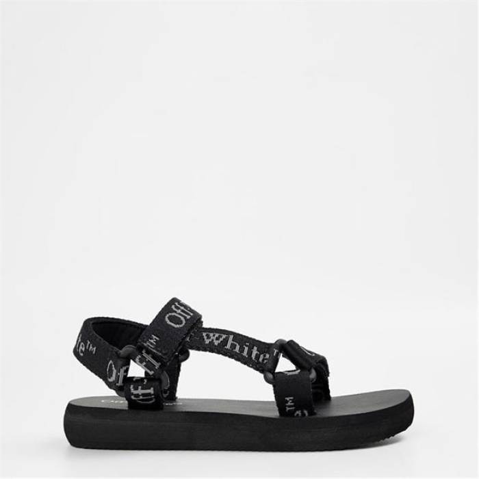 Off White 【 Kids Flat Sandals Kids Black 】 サンダル お坊っちゃん キッズ 黒いこと 黒いこと